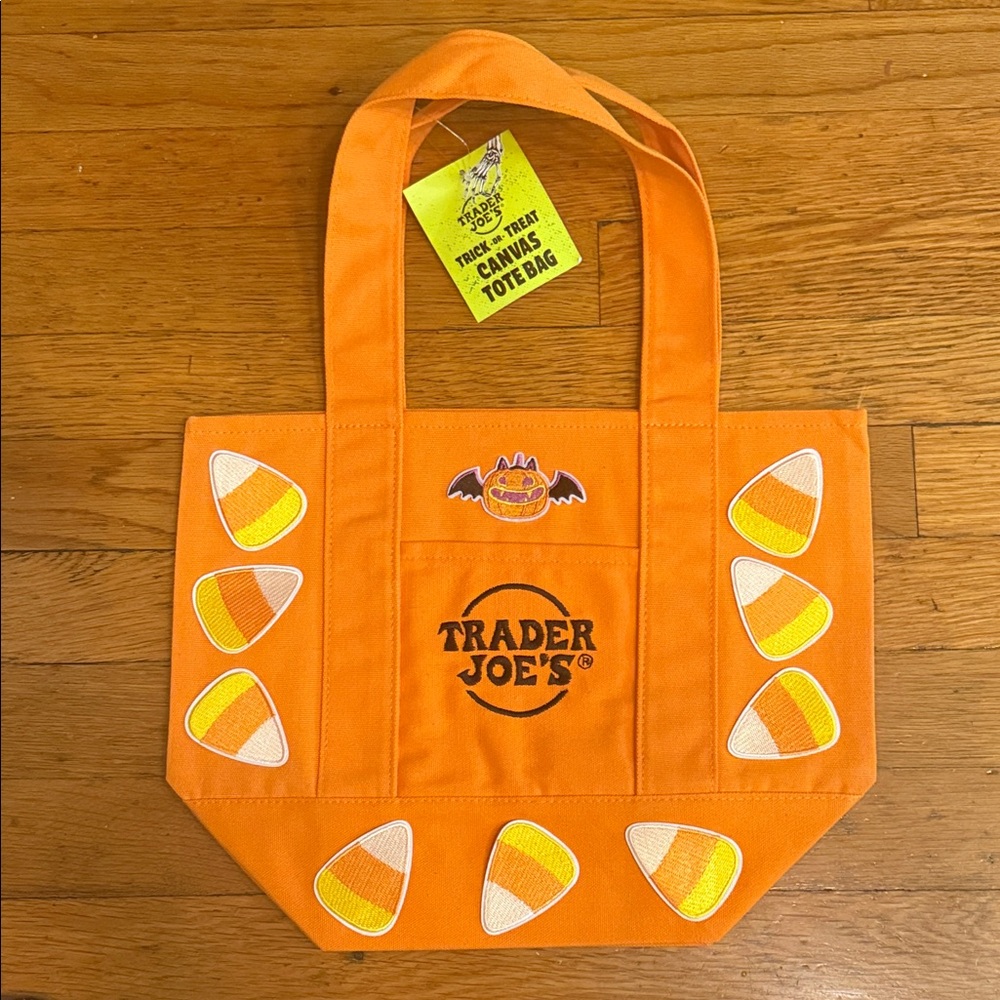 Customized Trader Joe's Orange Candy Corn Mini Tote Bag
